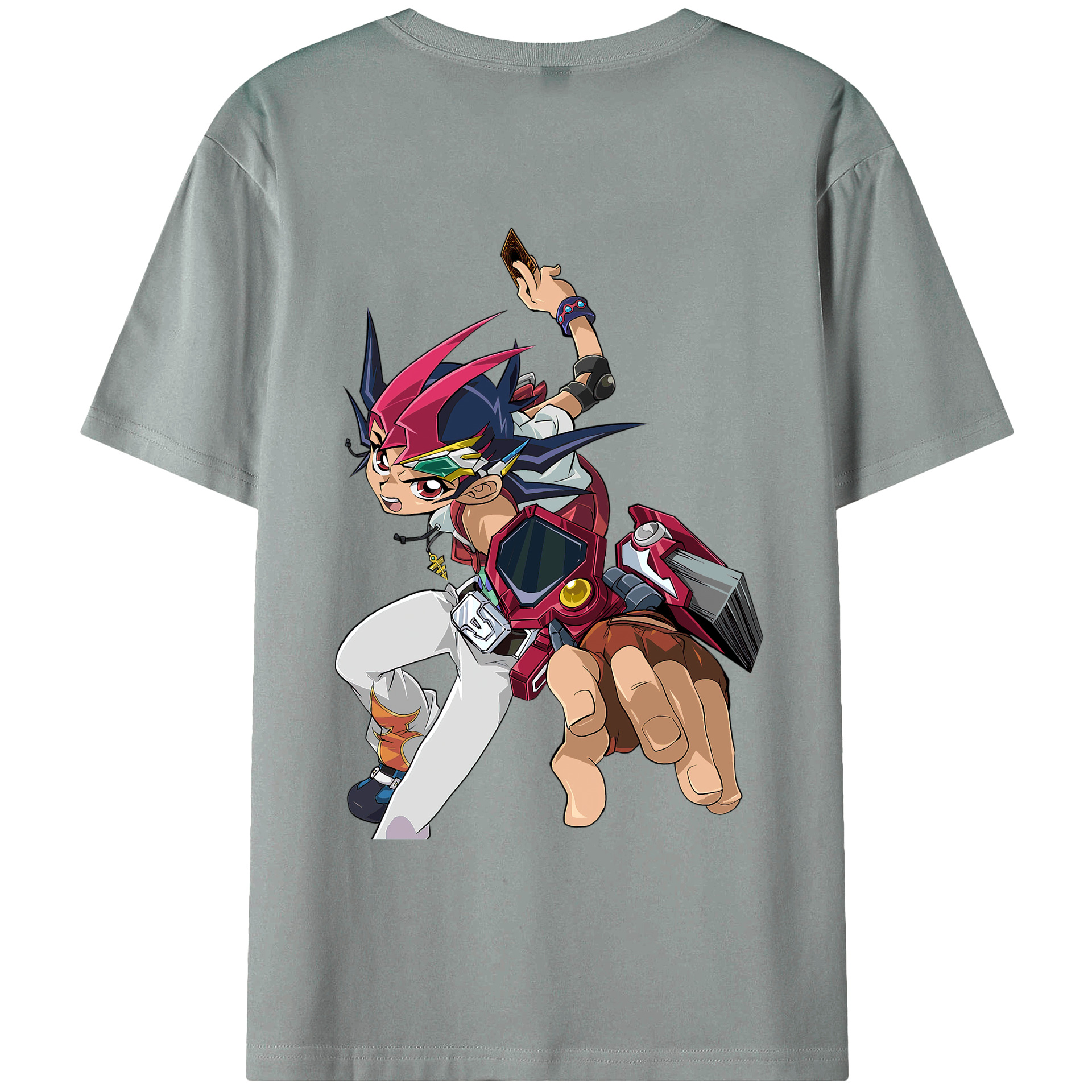 （画像用） 遊☆戯☆王 Yu-Gi-Oh! 綿100％ メンズ半袖Tシャツ（バックプリント） 通気性